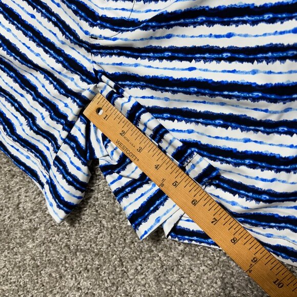 Spanx Sunshine 6 Shorts UPF 50+ Blue Painted Stripe Summer Beach - Picture 8 of 11